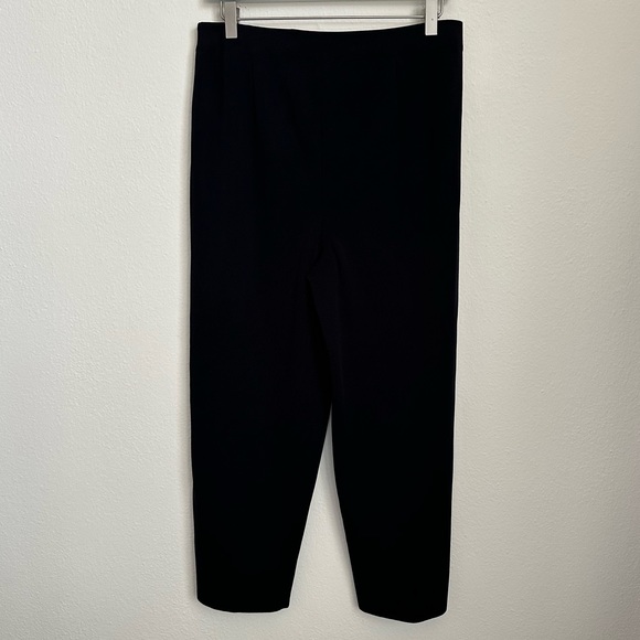 Exclusively Misook Black Acrylic Pull On Dress Pants Size Large Petite - Picture 1 of 8